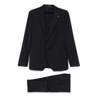 Tagliatore Single Breasted Suits, male, Blue, Size: 3XL Tagliatore Dresses Blue