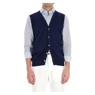Drumohr Jersey de Algod&oacute;n Azul Slim Fit - Knitwear - Hombre - Azul - 2XL