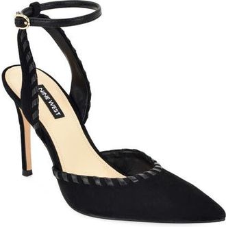 Nine West Kenedy Ankle Strap Pump in Black at Nordstrom, Size 10.5