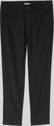 Tom Tailor Denim Straight Leg Hose aus Leinen-Baumwoll-Mix in Black, Gr&ouml;&szlig;e XXL