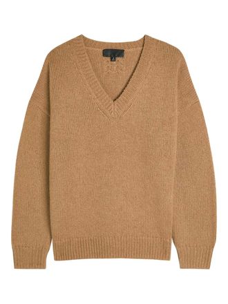Nili Lotan Shagan V-neck sweater - Marrone