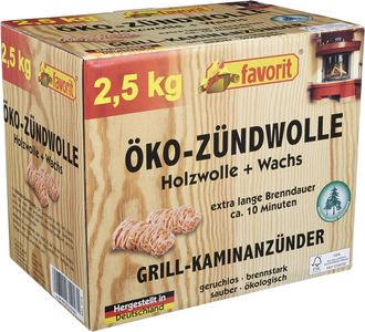 Favorit Lana De Madera Ecol&oacute;gica Para Encender Fuego, Paquete Econ&oacute;mico, 2,5 Kg