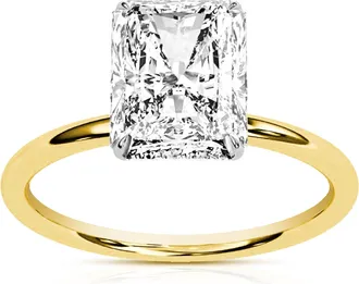 Vir Jewels 3 cttw Radiant Lab Grown Diamond Engagement Solitaire Ring in 14K Yellow Gold For Women