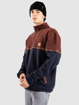 Iriedaily Monte Noe Troyer Half-Zip Fleece Pullover blau