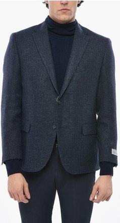 Nino Danieli Virgin Wool and Linen Side Vents Notch Lapel Blazer size 50