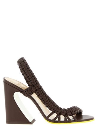 Fendi Brown Slingback Heels
