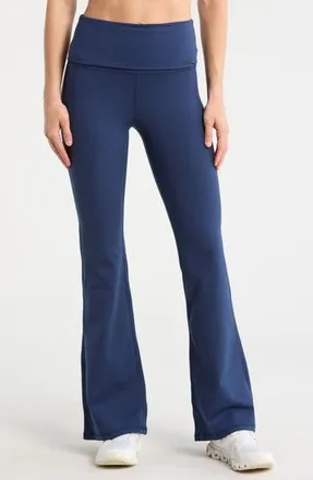 Yogalicious Florence Lux High Waist Flare Leggings in Naval Blue at Nordstrom Rack, Size X-Small