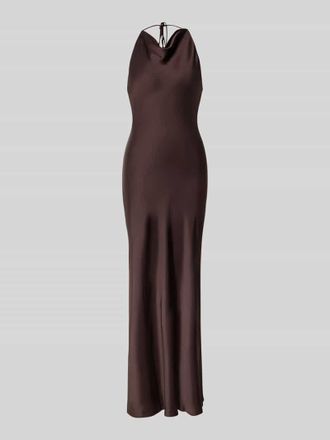Forever New Abendkleid mit Wasserfall-Ausschnitt Modell Aria in Dunkelbraun, Gr&ouml;&szlig;e 38