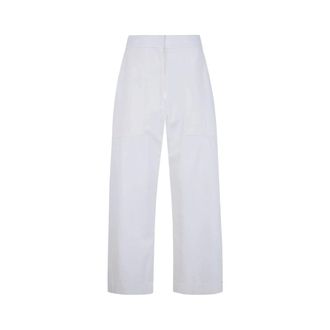 STUDIO NICHOLSON Wide Trousers, female, White, Size: 2XS Diome Twist Seam Button Front Pant