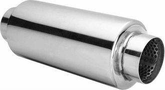 OEM 1x Silenciador De Escape Universal De Acero Inoxidable 304 De 2,5 Pulgadas Con Entrada De 2,5 Pulgadas