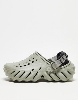Crocs unisex echo clogs in elephant-Gray