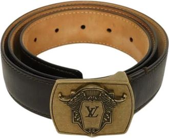 Louis Vuitton Pre-owned Belts, female, Brown, Size: ONE SIZE Pre-owned Ceinture Epsom 35Mm Belt