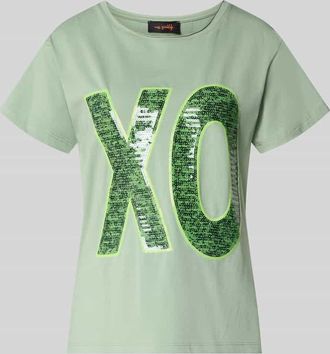 Miss Goodlife T-Shirt mit Paillettenbesatz in Lind, Gr&ouml;&szlig;e XL