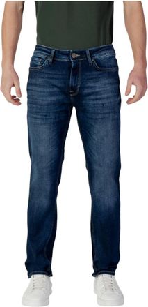 Jack & Jones Slim Fit Jeans, male, Blue, W38 L34, Blue Cotton Stretch Jeans with Zip