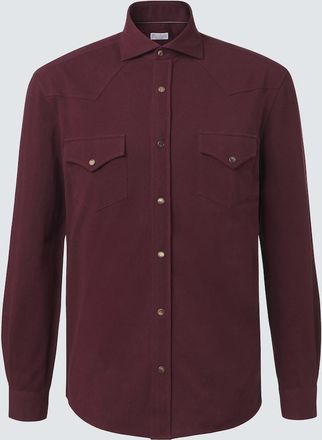 Brunello Cucinelli Camicia in piqu&eacute; di cotone