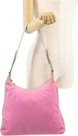 Prada Pre-owned Shoulder Bags, female, Pink, Size: ONE SIZE Pre-owned Vintage Shoulder Bag
