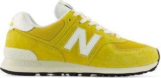 New Balance Unisex 574 en Amarillo/Beige, Gamuza/Malla, Talla 38.5