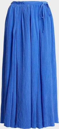 Polo Ralph Lauren Crinkled A-Line Wrap Skirt