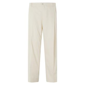 BRIGLIA 1949 Straight Jeans, male, White, Size: W45 Manhattans Front-Seam Trousers