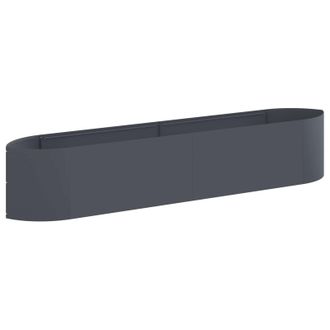 vidaXL Cama De Jard&iacute;n Elevada Gris Antracita 220 X 40 X 40 Cm Acero Vidaxl