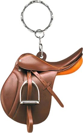 Generic Horse Keychain - Acrylic, 2.36x0.16in Horse Saddle Back Keychain Flat Design | Lightweight Durable Western Charm, Mini Cowboy Saddle Key Ring For Hors