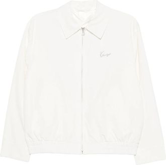 Kenzo Signature Geborduurd Jack met Rits - Dames - Zomerjassen - Wit - S - Jassen