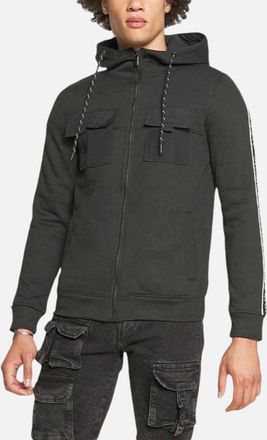 Brave Soul Mens BRAVE SOUL ATTU Mens Pullover Hoodie Fleece Top Hooded Sweatshirt Hoody Jumper - Black - Size: 36