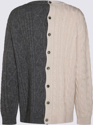 Moschino Grey And Beige Knitwear