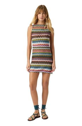 Missoni Short Cover-up In Lam&eacute; Viscose With Pixel-effect Zigzag Motif in Black & Multicoloured at Nordstrom, Size 40 It