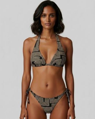 Lords of Harlech Inter Twine Womens Bikini Top in Inter Twine Black at Nordstrom, Size Xx-Large