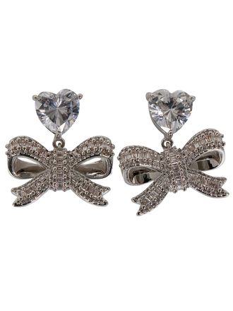 Self Portrait Earrings Heart Bow Drop