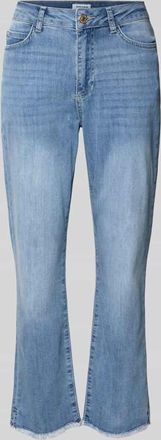 More & More More & More Cropped Jeans mit Fransen in Jeansblau, Gr&ouml;&szlig;e 36