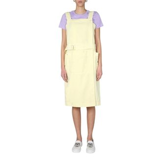 Kenzo Dim Midi Jurk - Dames - Casual kleedjes - Geel - L - Katoen - Kleedjes