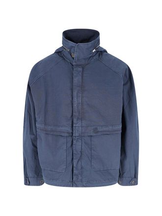 RANRA Navy Embroidered Hooded Jacket