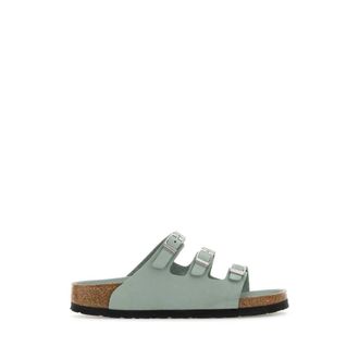 Birkenstock Mint Groene Leren Florida Slippers - Dames - Sandalen - Groen - 39 EU - Schoenen