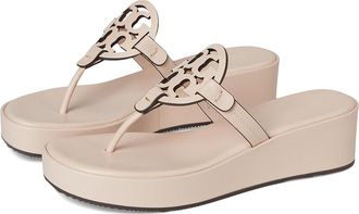 Tory Burch Miller Wedge 25Mm Womens Sandals Soft Pink : 10.5 M, Leather