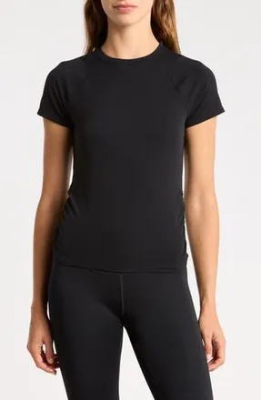 Zella Serenity Side Ruched T-Shirt in Black at Nordstrom Rack, Size X-Small