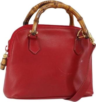 Gucci Pre-owned Vintage Mini Handtas - Dames - Vintage Mini Tas - Rood - ONE Size - Leer - Vintage