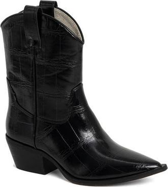 Shushop Zouzou Western Boot in Black Croco at Nordstrom, Size 6.5