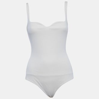 Nanushka Cream Jersey Sleeveless Lilou Bodysuit
