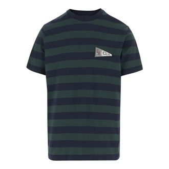 Emporio Armani Gestreepte Katoenen T-shirt - Heren - T-shirts - Veelkleurig - S - Katoen - Tops