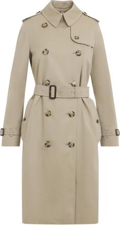 Burberry Kensington Short Trenchcoat - Dames - Trenchcoats - Beige - XS - Katoen - Jassen