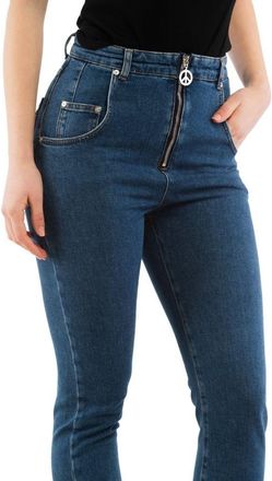 Moschino Womens Multicolor Cotton High-Waisted Jean Clothing