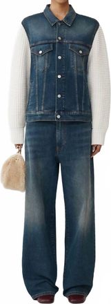 Fabiana Filippi Oversize Denim Jacket In Medium Indigo