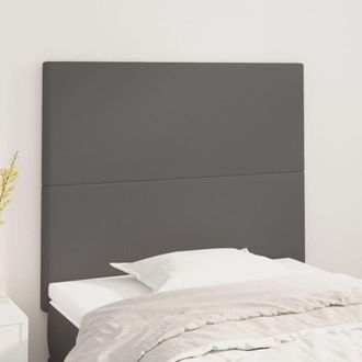 vidaXL Cabeceros 2 Unidades De Cuero Sint&eacute;tico Gris 100x5x78/88 Cm Vidaxl