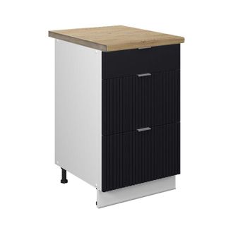 Vicco Armarios De Cocina Fame-line, Rayas Negras, 50 Cm, Ap Goldkraft