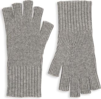 Vince Fingerless Wool & Cashmere Gloves in Heather Grey at Nordstrom
