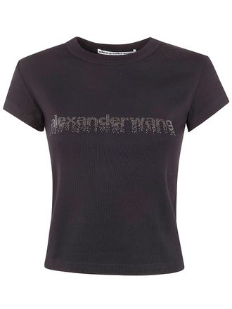 Alexander Wang Baby Tee With Hotfix Graphic T-Shirt