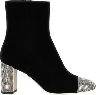 Rene Caovilla Leather Ankle Womens Boots