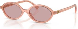 Miu Miu Sunglasses, unisex, Pink, Size: 50 MM Oval Sunglasses